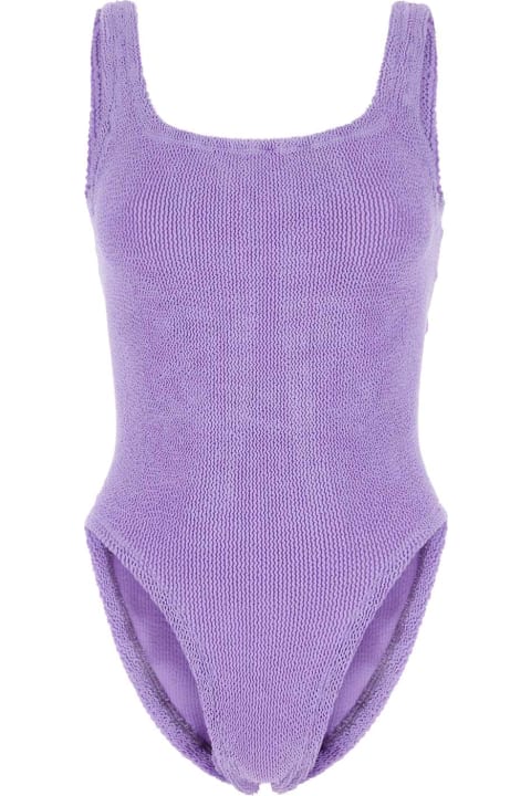 Fashion for Women Hunza G Lilac Stretch Nylon Swimsuit