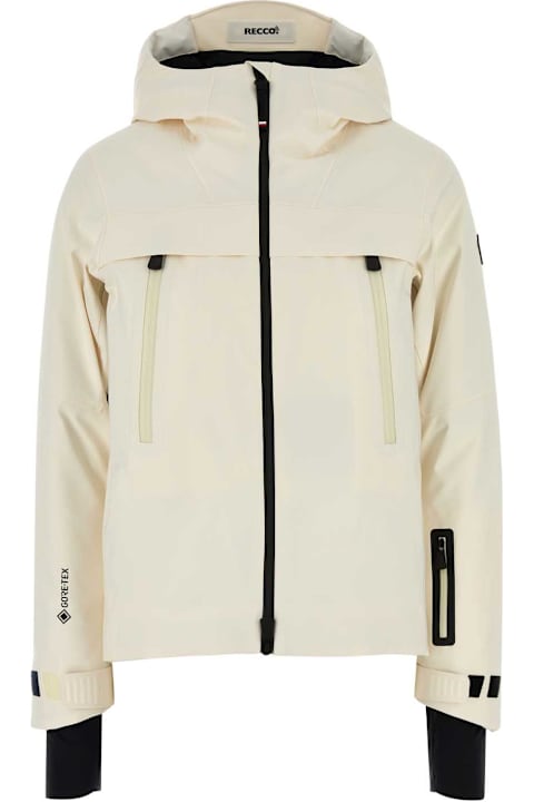 Coats & Jackets for Women Moncler Grenoble Ivory Polyester Chanavey Down Jacket