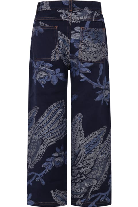 Bottoms for Boys Etro Denim Jeans For Kids With Paisley Pattern