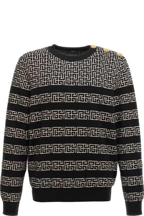 Balmain Sweaters for Men Balmain 'monogram' Sweater