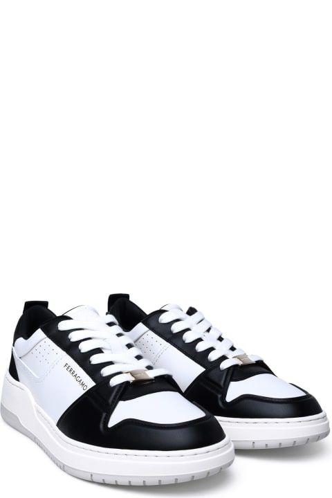 Ferragamo Men Ferragamo Two-tone Leather Sneakers