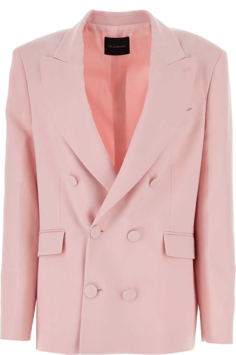 The Andamane Coats & Jackets for Women The Andamane Pink Crepe Pixie Blazer