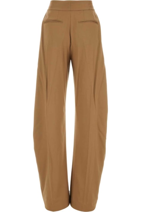 Pants & Shorts for Women The Attico Camel Stretch Wool Wide-leg Gary Pant
