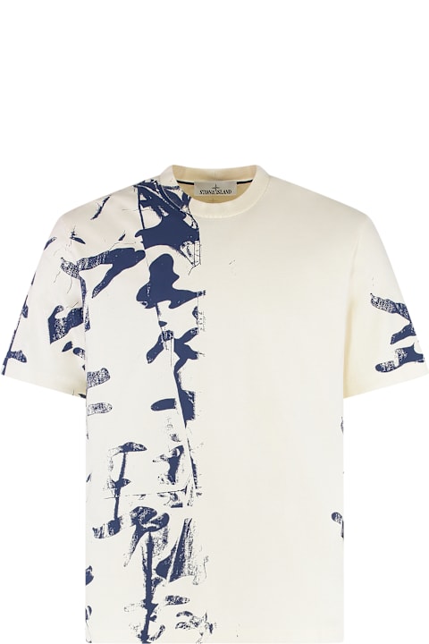 Fashion for Men Stone Island Printed Cotton T-shirt
