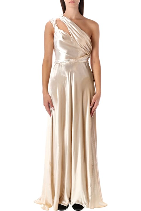 Homeware Alberta Ferretti Alberta Ferretti Velvet One-shoulder Long Dress