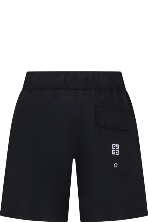 Black Swim Shorts For Boy With Logo