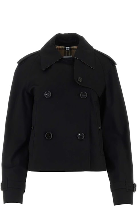 أدوات منزلية Burberry Black Gabardine Trench