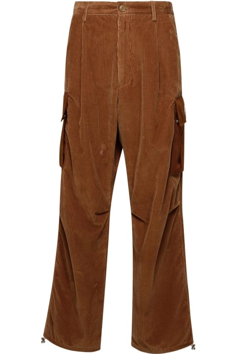 Moncler Pants for Men Moncler Brown Cotton Cargo Pants