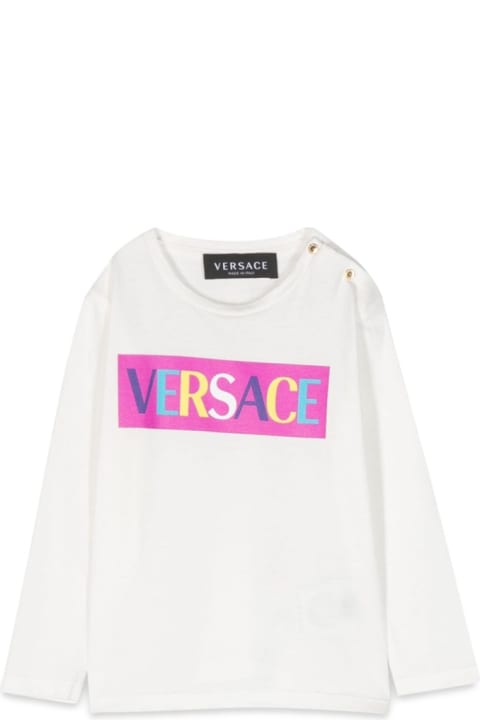 Topwear for Baby Girls Versace Ml Logo T-shirt