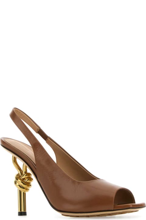 Shoes for Women Bottega Veneta Brown Leather Knot Sandalsâ 