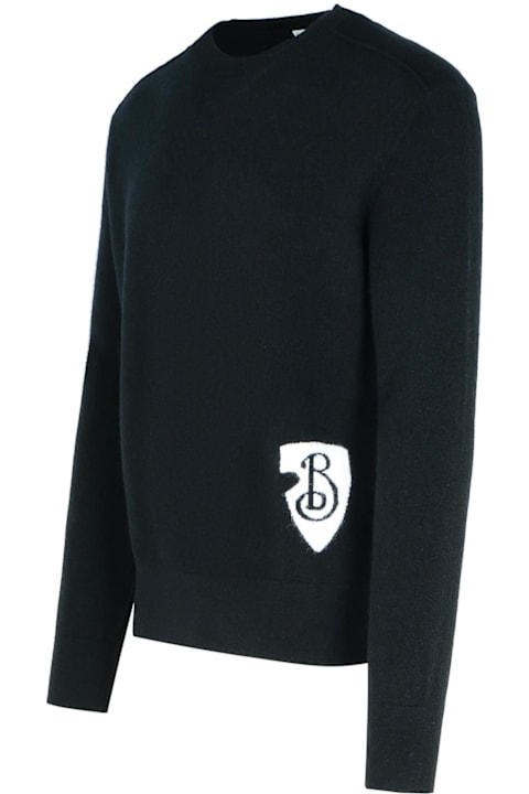 Burberry Sweaters for Men Burberry Black Alpaca Blend Sweatshirt