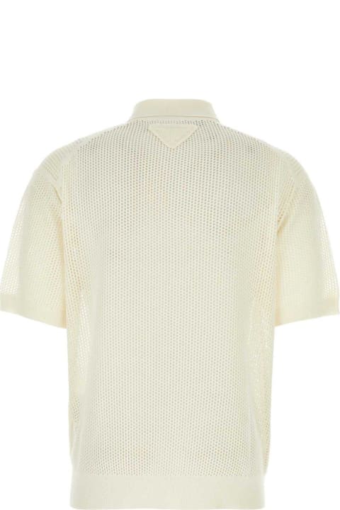 Sweaters for Men Prada Short-sleeved Collared Cardigan