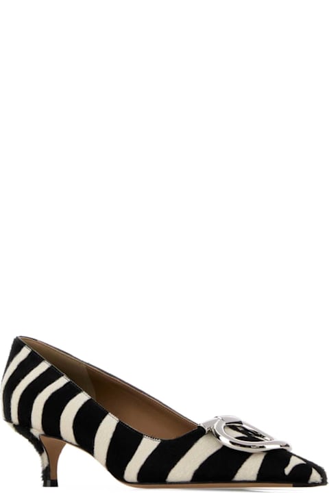Ferragamo Printed Calf Hair Lara 40 Pumps