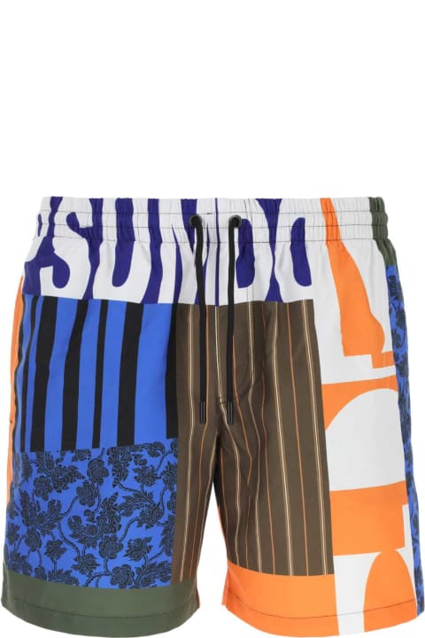 Dries Van Noten Swimwear for Men Dries Van Noten Printed Nylon Bermuda Shorts