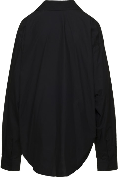 Fashion for Women Balenciaga Black Maxi Shirt In Cotton Woman