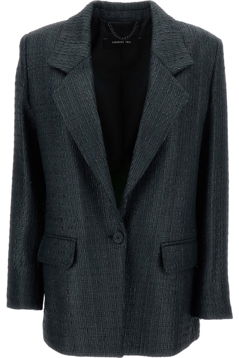 Federica Tosi Coats & Jackets for Women Federica Tosi Black Single-breasted Jacket With A Single Button In Cotton Blend Man