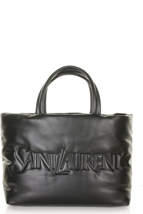 Nappa Leather Tote Bag With Logo