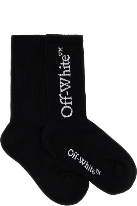 Off-White Underwear & Nightwear for Women Off-White 'bookish' Black Cotton Socks