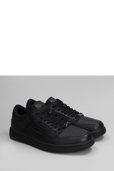 AMIRI for Men AMIRI Skel Top Low Sneakers In Black Leather