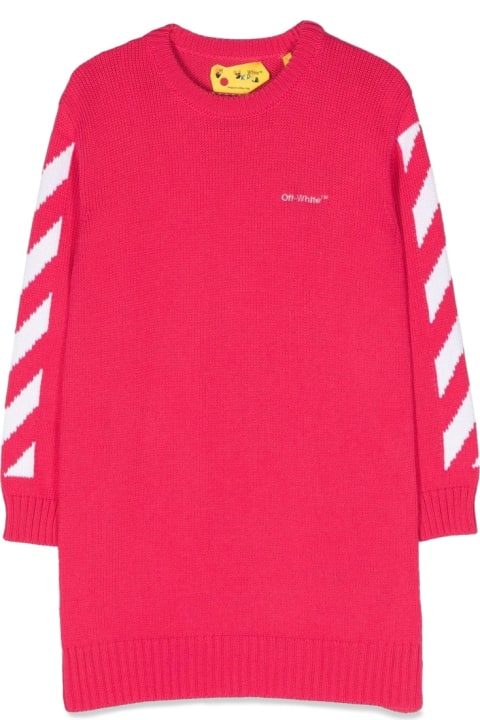 Topwear for Girls Off-White Rubber Arrow Knit Dress