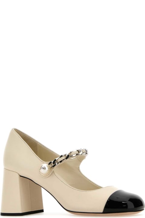Shoes for Women Miu Miu Ivory Leather Pumps