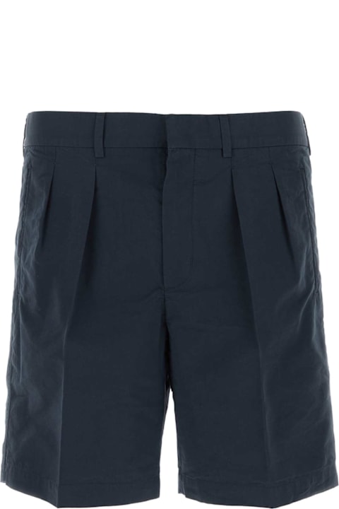 Tom Ford سراويل لـ القسم الرجالي Tom Ford Navy Blue Cotton Blend Bermuda Shorts