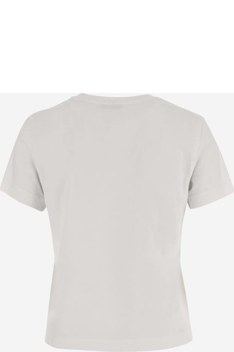 ウィメンズ Burberryのトップス Burberry Cotton T-shirt With Knight Pattern