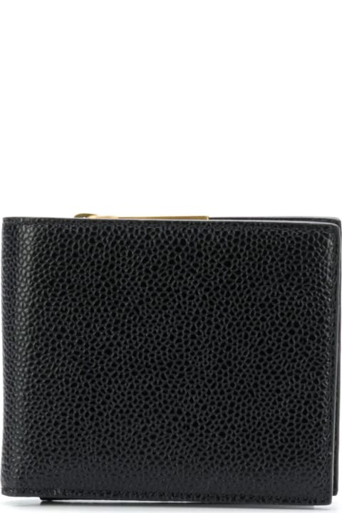 Thom Browne Wallets for Women Thom Browne Billfold With Fold Out Coin Purse In Pebble Grain Leather