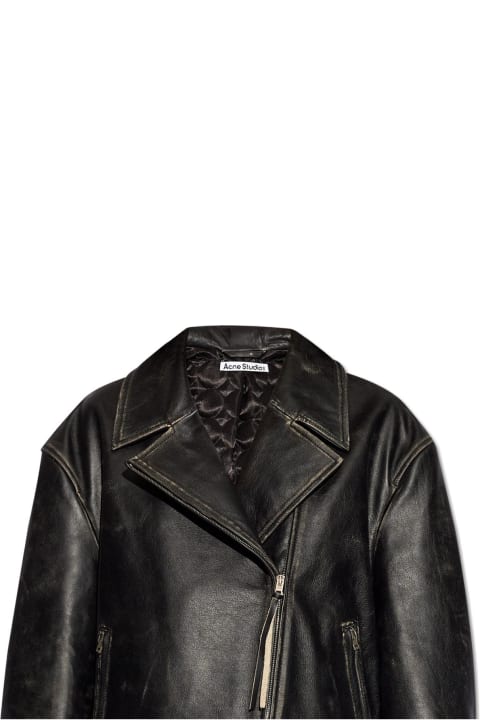 Acne Studios معاطف وجواكت لـ السيدات Acne Studios Leather Biker Jacket