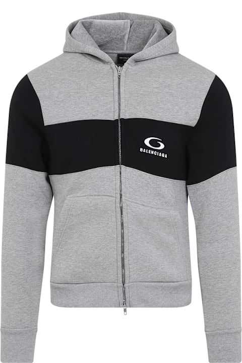 Fashion for Women Balenciaga Dark Grey And Black Cotton Sweatshirt