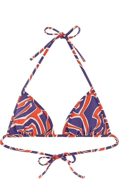 أدوات منزلية Pucci Maze Print Triangle Bikini Top