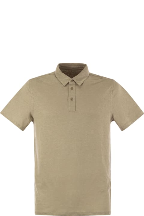 Majestic Filatures Clothing for Men Majestic Filatures Linen Short-sleeved Polo Shirt