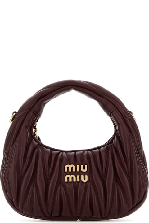 Miu Miu Grape Nappa Leather Mini Wander Handbag