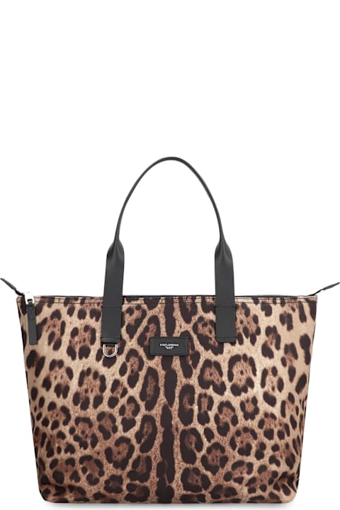 Homeware Dolce & Gabbana Logo Leopard Shopping Bag