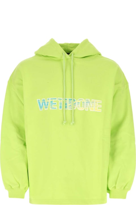 أدوات منزلية WE11 DONE Fluo Green Cotton Oversize Sweatshirt