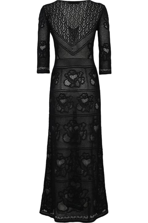 D.Exterior Dresses for Women D.Exterior Black Cotton Knit Dress