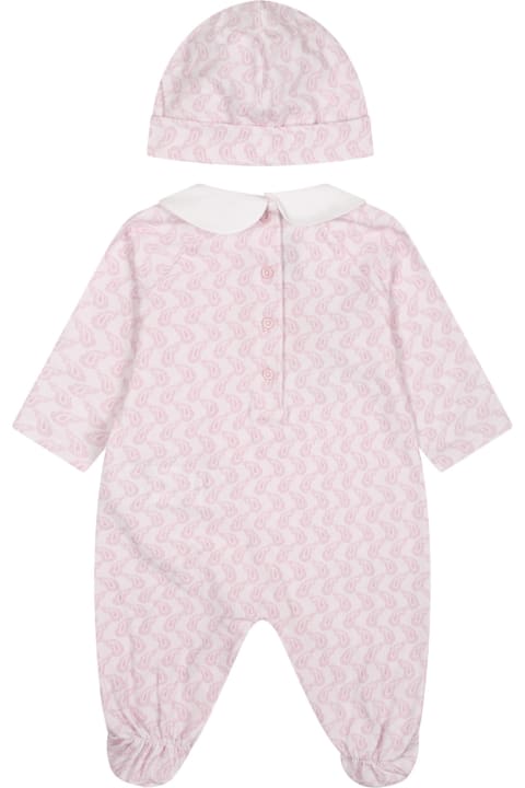 Fashion for Baby Boys Etro Pink Set For Baby Girl With Logo