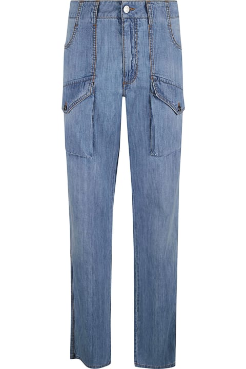 Clothing for Women Ermanno Scervino Cargo Denim Buttoned Jeans