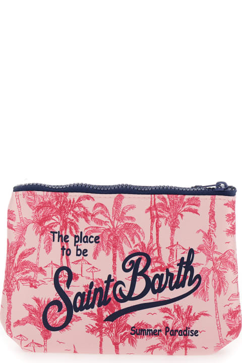 Accessories & Gifts for Girls MC2 Saint Barth 'aline' Pink Pochette With Logo Print In Scuba Fabric Girl