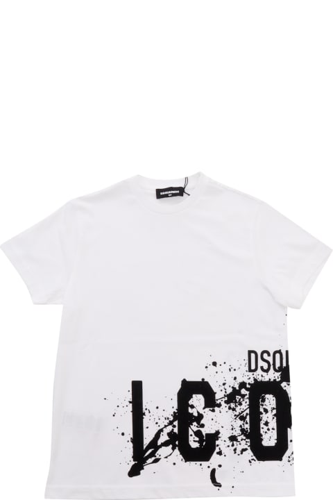 Fashion for Girls Dsquared2 White T-shirt With Logo