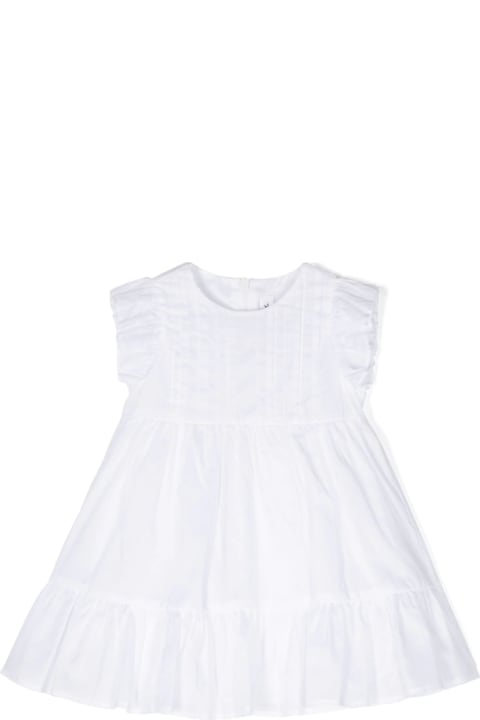 Dresses for Baby Girls Il Gufo White Cotton Voile Dress With Culotte