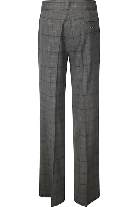 Coperni سراويل طويلة وقصيرة لـ السيدات Coperni Plaid Check Wide Leg Trousers