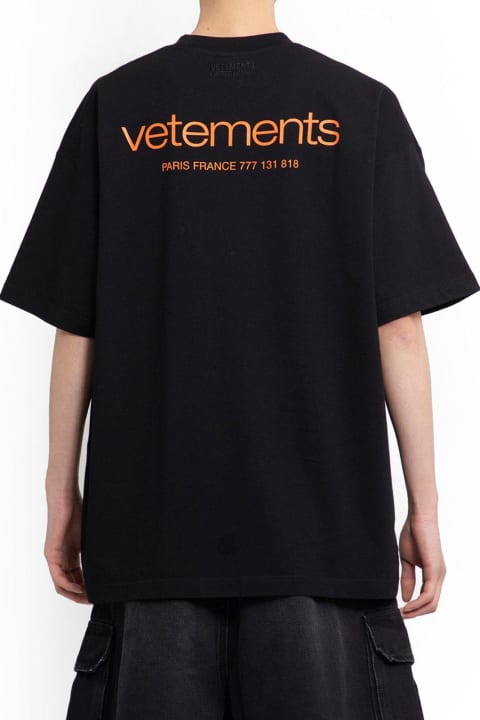 VETEMENTS for Women VETEMENTS Logo Printed Round Neck T-shirt