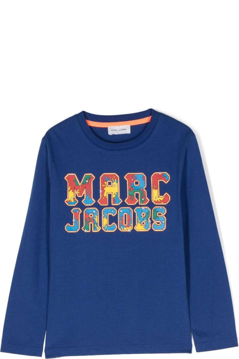 Fashion for Men Little Marc Jacobs Marc Jacobs T-shirt Blu Royal In Jersey Di Cotone Bambino