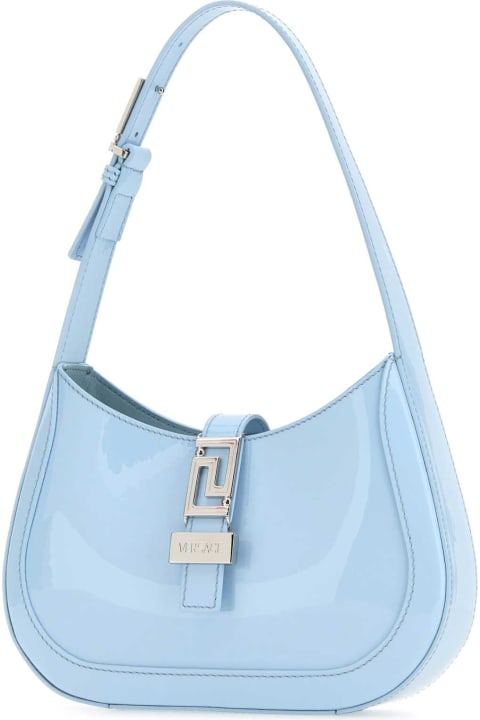 Fashion for Women Versace Pastel Light-blue Leather Small Greca Goddess Shoulder Bag