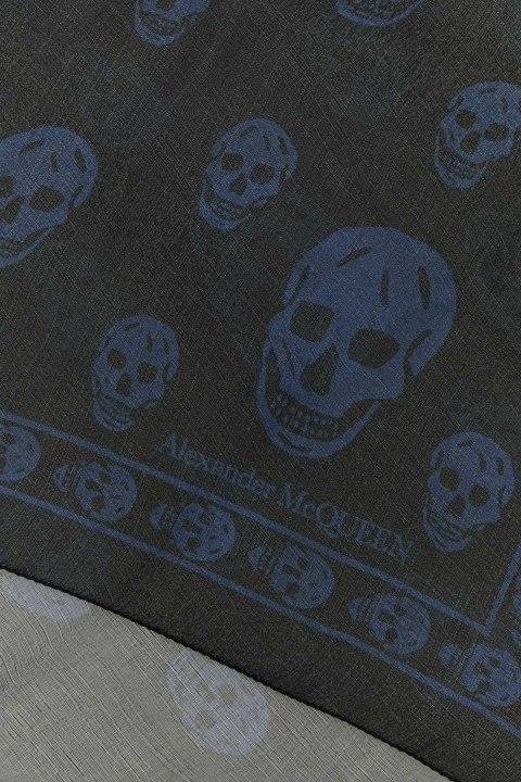 Alexander McQueen Scarves for Men Alexander McQueen Printed Crepe Biker Foulard