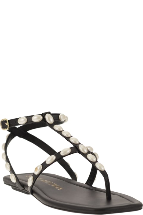 Fashion for Women Stuart Weitzman Pearlita - Thong Sandal With Pearls