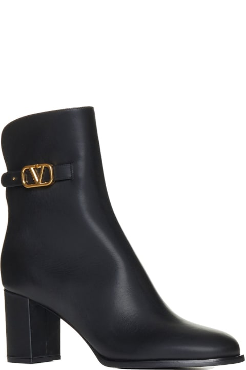 Boots for Women Valentino Garavani Garavani Vlogo Signature Leather Boots