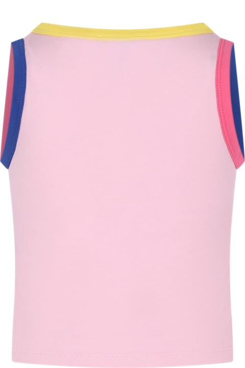 Homeware Rykiel Enfant Pink Tank Top For Girl With Logo