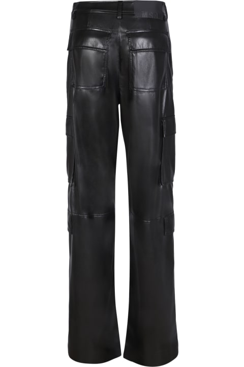 Homeware MSGM Black Leather-like Pants